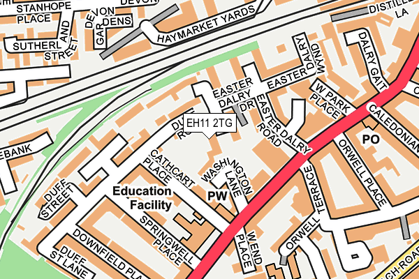 EH11 2TG map - OS OpenMap – Local (Ordnance Survey)