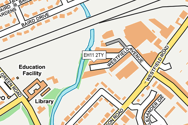 EH11 2TY map - OS OpenMap – Local (Ordnance Survey)