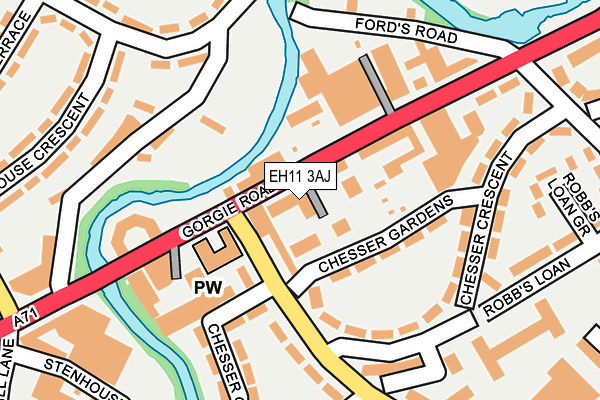 EH11 3AJ map - OS OpenMap – Local (Ordnance Survey)