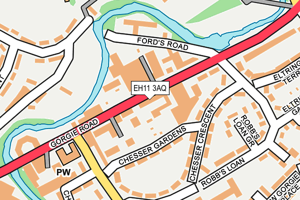 EH11 3AQ map - OS OpenMap – Local (Ordnance Survey)