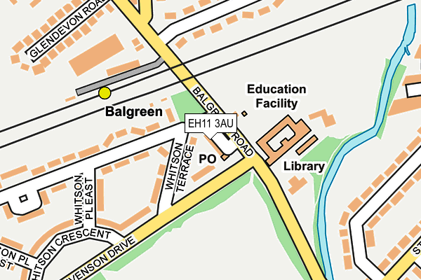 EH11 3AU map - OS OpenMap – Local (Ordnance Survey)