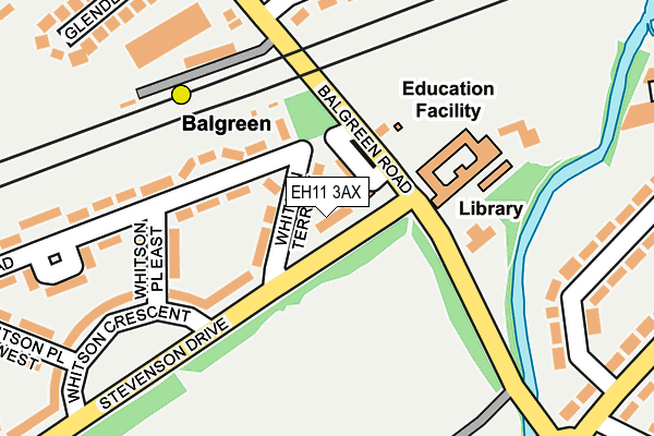 EH11 3AX map - OS OpenMap – Local (Ordnance Survey)