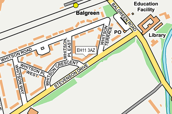 EH11 3AZ map - OS OpenMap – Local (Ordnance Survey)
