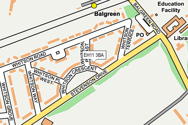 EH11 3BA map - OS OpenMap – Local (Ordnance Survey)