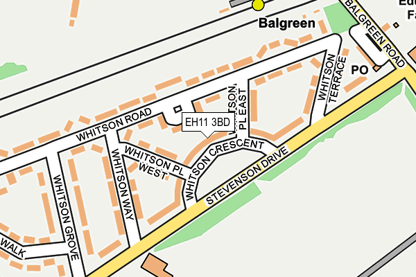 EH11 3BD map - OS OpenMap – Local (Ordnance Survey)