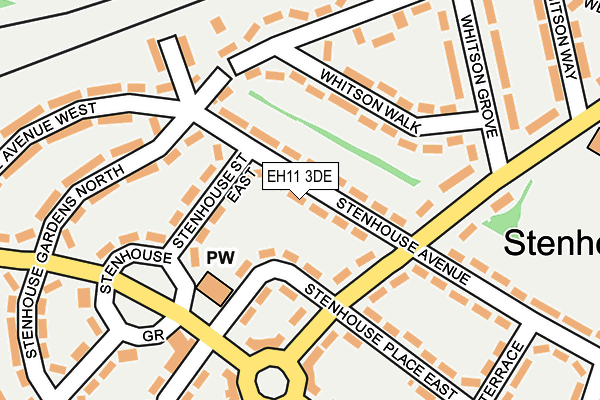 EH11 3DE map - OS OpenMap – Local (Ordnance Survey)