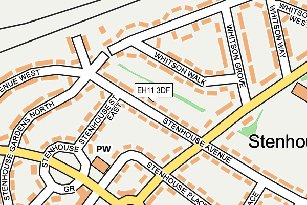 EH11 3DF map - OS OpenMap – Local (Ordnance Survey)