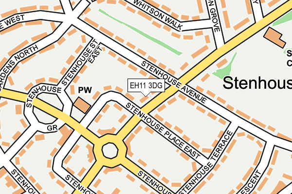 EH11 3DG map - OS OpenMap – Local (Ordnance Survey)