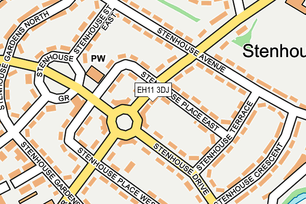 EH11 3DJ map - OS OpenMap – Local (Ordnance Survey)