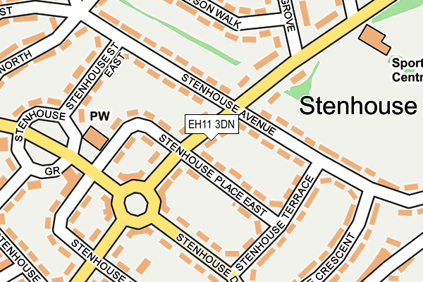 EH11 3DN map - OS OpenMap – Local (Ordnance Survey)