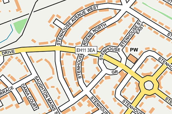 EH11 3EA map - OS OpenMap – Local (Ordnance Survey)