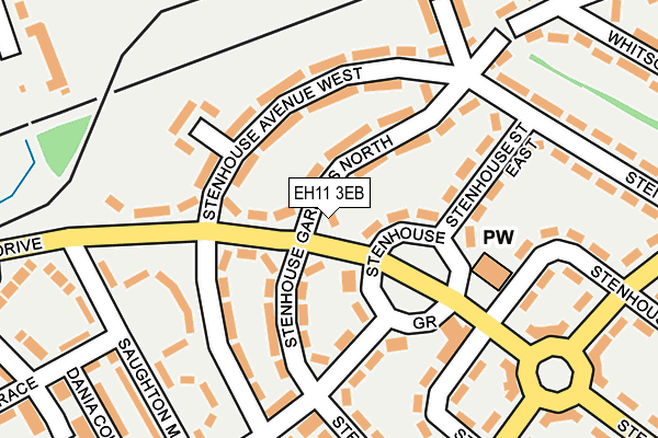 EH11 3EB map - OS OpenMap – Local (Ordnance Survey)