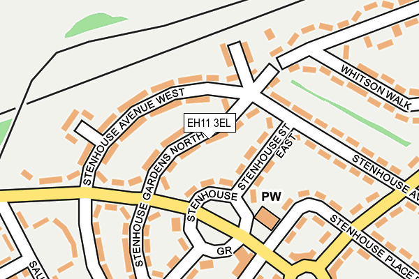 EH11 3EL map - OS OpenMap – Local (Ordnance Survey)
