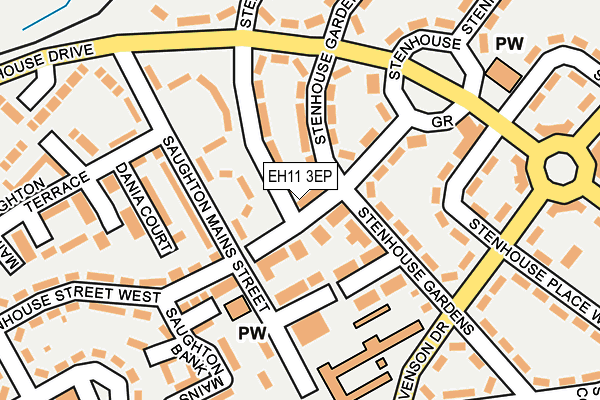 EH11 3EP map - OS OpenMap – Local (Ordnance Survey)