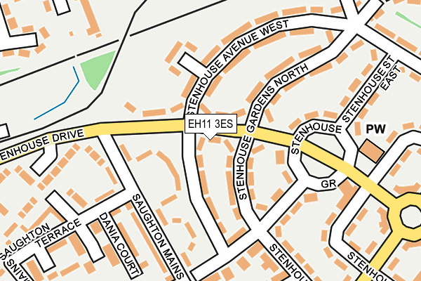 EH11 3ES map - OS OpenMap – Local (Ordnance Survey)