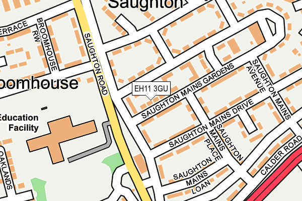 EH11 3GU map - OS OpenMap – Local (Ordnance Survey)