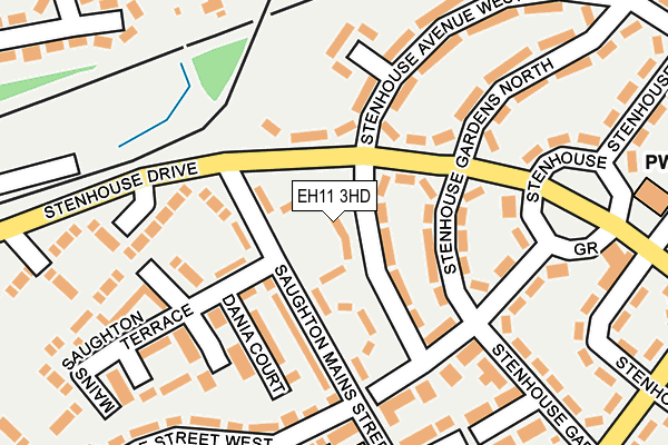 EH11 3HD map - OS OpenMap – Local (Ordnance Survey)