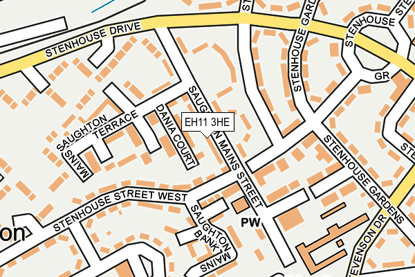 EH11 3HE map - OS OpenMap – Local (Ordnance Survey)