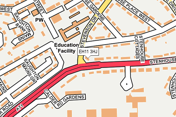 EH11 3HJ map - OS OpenMap – Local (Ordnance Survey)