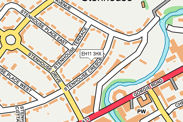 EH11 3HX map - OS OpenMap – Local (Ordnance Survey)