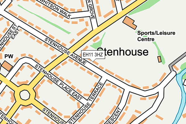 EH11 3HZ map - OS OpenMap – Local (Ordnance Survey)