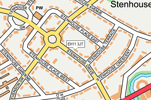 EH11 3JT map - OS OpenMap – Local (Ordnance Survey)