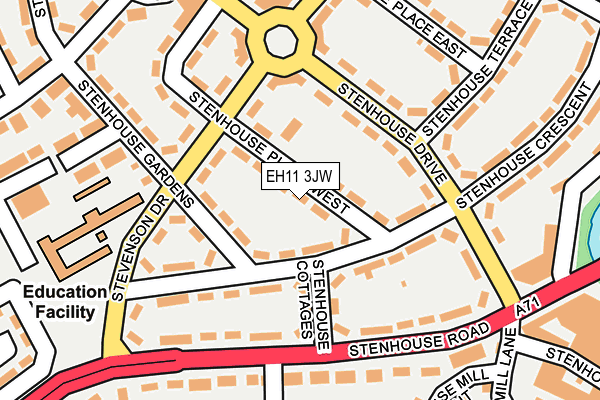 EH11 3JW map - OS OpenMap – Local (Ordnance Survey)