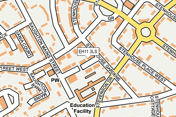 EH11 3LS map - OS OpenMap – Local (Ordnance Survey)
