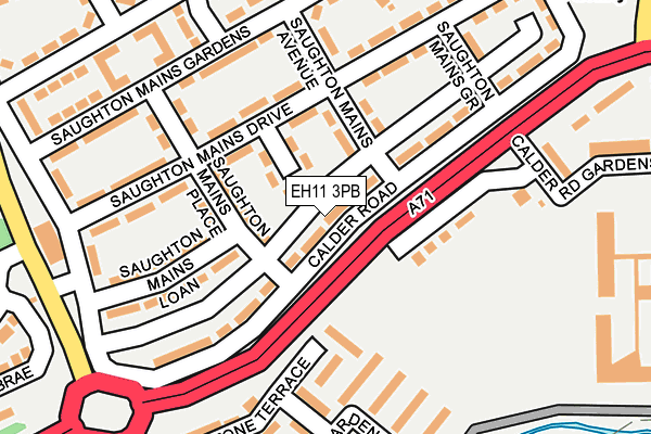 EH11 3PB map - OS OpenMap – Local (Ordnance Survey)