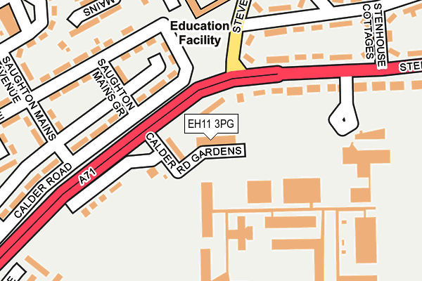 EH11 3PG map - OS OpenMap – Local (Ordnance Survey)