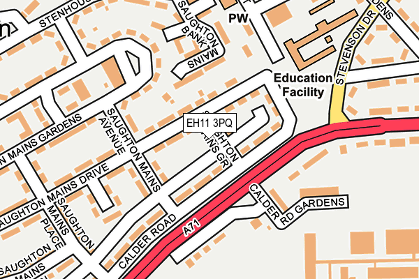 EH11 3PQ map - OS OpenMap – Local (Ordnance Survey)