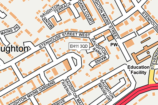 EH11 3QD map - OS OpenMap – Local (Ordnance Survey)