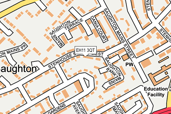 EH11 3QT map - OS OpenMap – Local (Ordnance Survey)