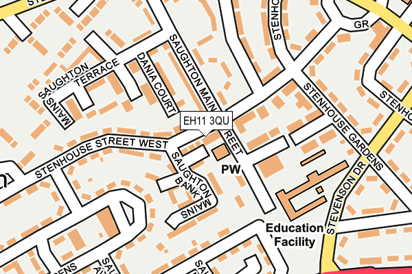 EH11 3QU map - OS OpenMap – Local (Ordnance Survey)