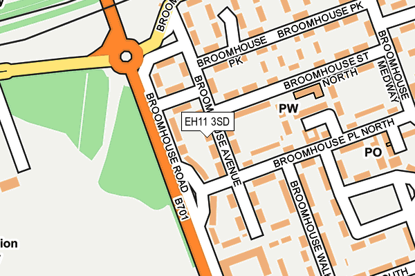 EH11 3SD map - OS OpenMap – Local (Ordnance Survey)