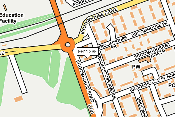 EH11 3SF map - OS OpenMap – Local (Ordnance Survey)