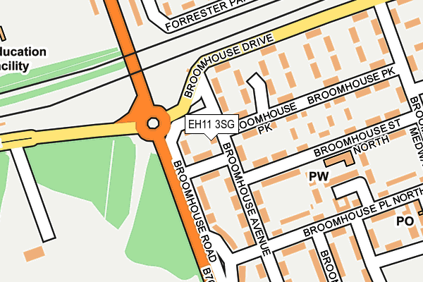 EH11 3SG map - OS OpenMap – Local (Ordnance Survey)