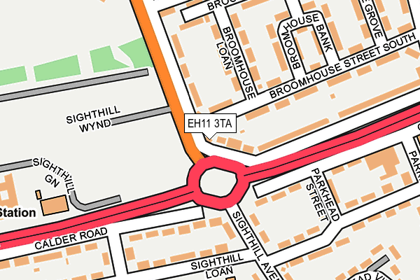 EH11 3TA map - OS OpenMap – Local (Ordnance Survey)