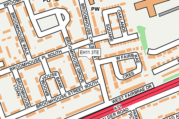 EH11 3TE map - OS OpenMap – Local (Ordnance Survey)