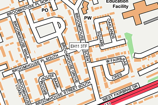 EH11 3TF map - OS OpenMap – Local (Ordnance Survey)