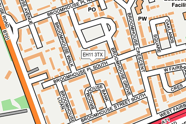 EH11 3TX map - OS OpenMap – Local (Ordnance Survey)