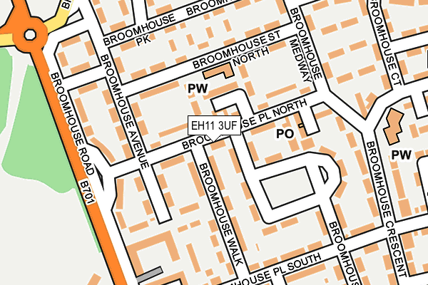 EH11 3UF map - OS OpenMap – Local (Ordnance Survey)