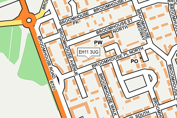 EH11 3UG map - OS OpenMap – Local (Ordnance Survey)