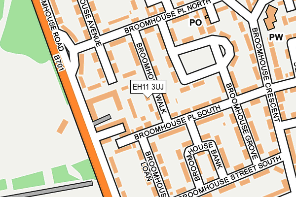 EH11 3UJ map - OS OpenMap – Local (Ordnance Survey)