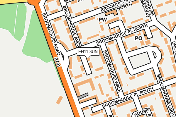 EH11 3UN map - OS OpenMap – Local (Ordnance Survey)