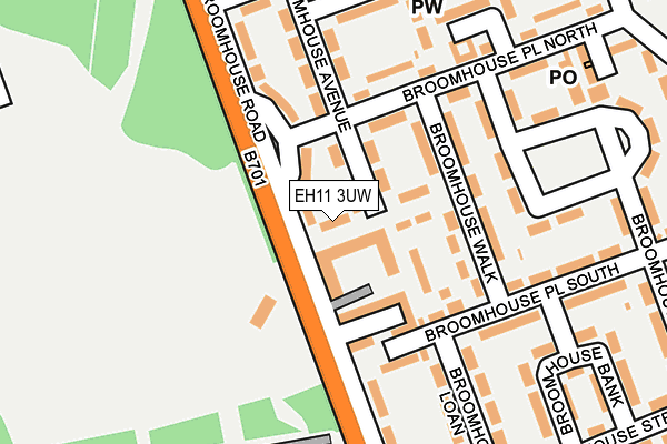 EH11 3UW map - OS OpenMap – Local (Ordnance Survey)