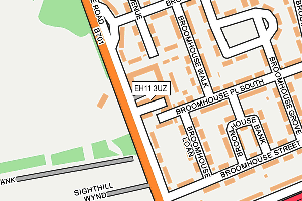 EH11 3UZ map - OS OpenMap – Local (Ordnance Survey)