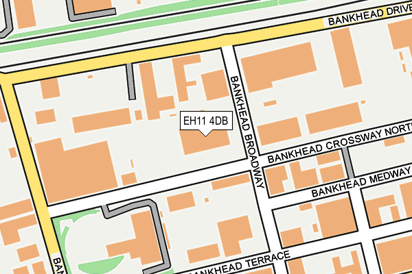 EH11 4DB map - OS OpenMap – Local (Ordnance Survey)