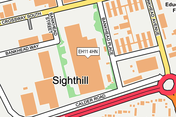 EH11 4HN map - OS OpenMap – Local (Ordnance Survey)