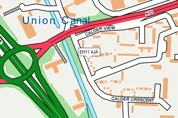 EH11 4JA map - OS OpenMap – Local (Ordnance Survey)